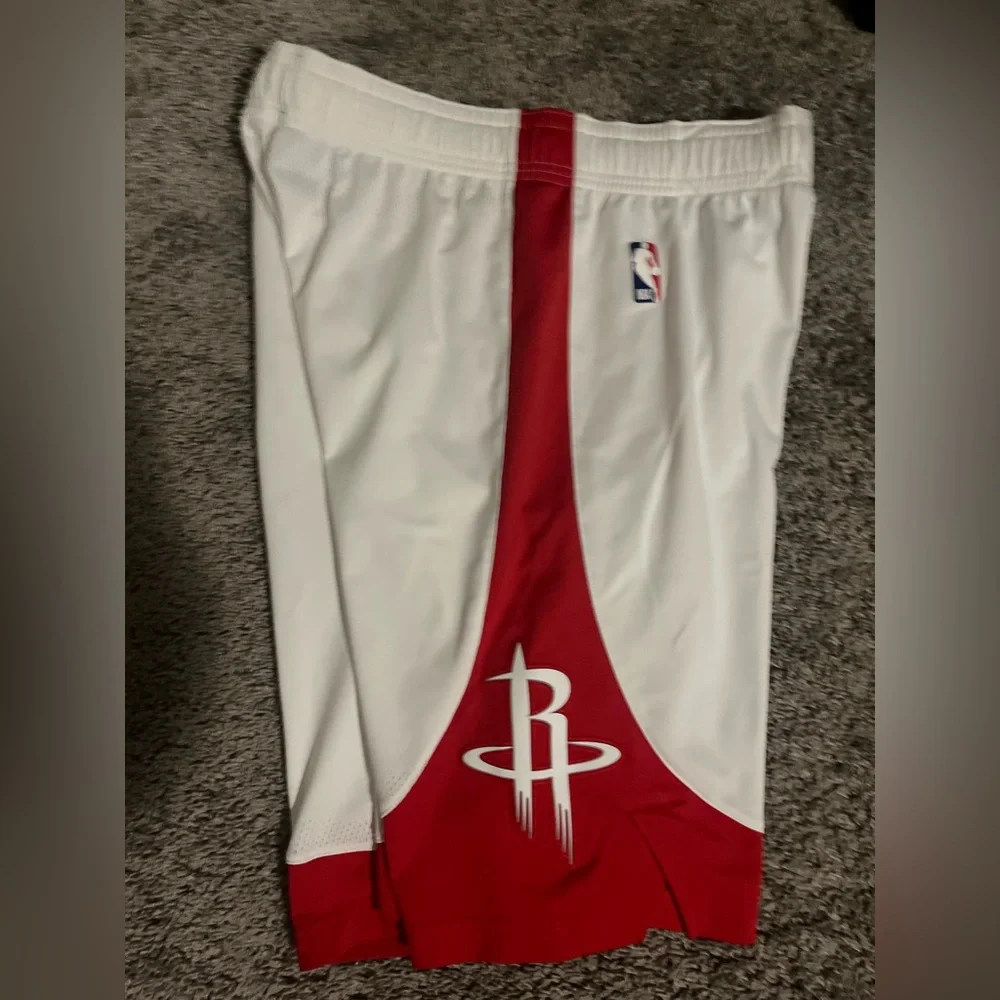 Houston Rockets Team Issued Nike Authentic Short White Size 38 - Picture 3 of 6